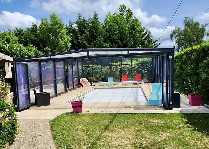 Maison Normande Avec Piscine Chauffee Privee La Croupte fotoğrafı