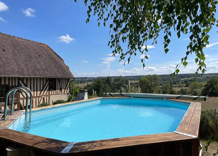 Cottage Coupigny - 180-Degree View - Swimming Pool - Nature Saint-Gervais-des-Sablons photo
